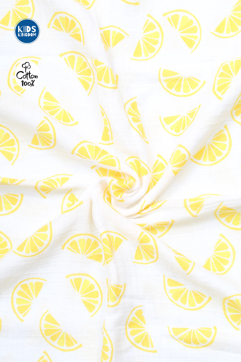 Crinkled Muslin Newborn Towel | Lemonade