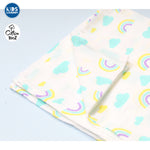 Crinkled Muslin Newborn Towel | Rainbow 1
