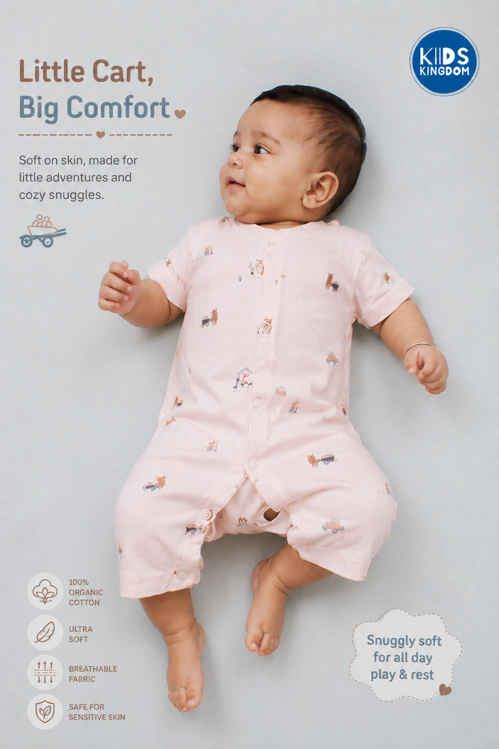 Half Romper Little Cart