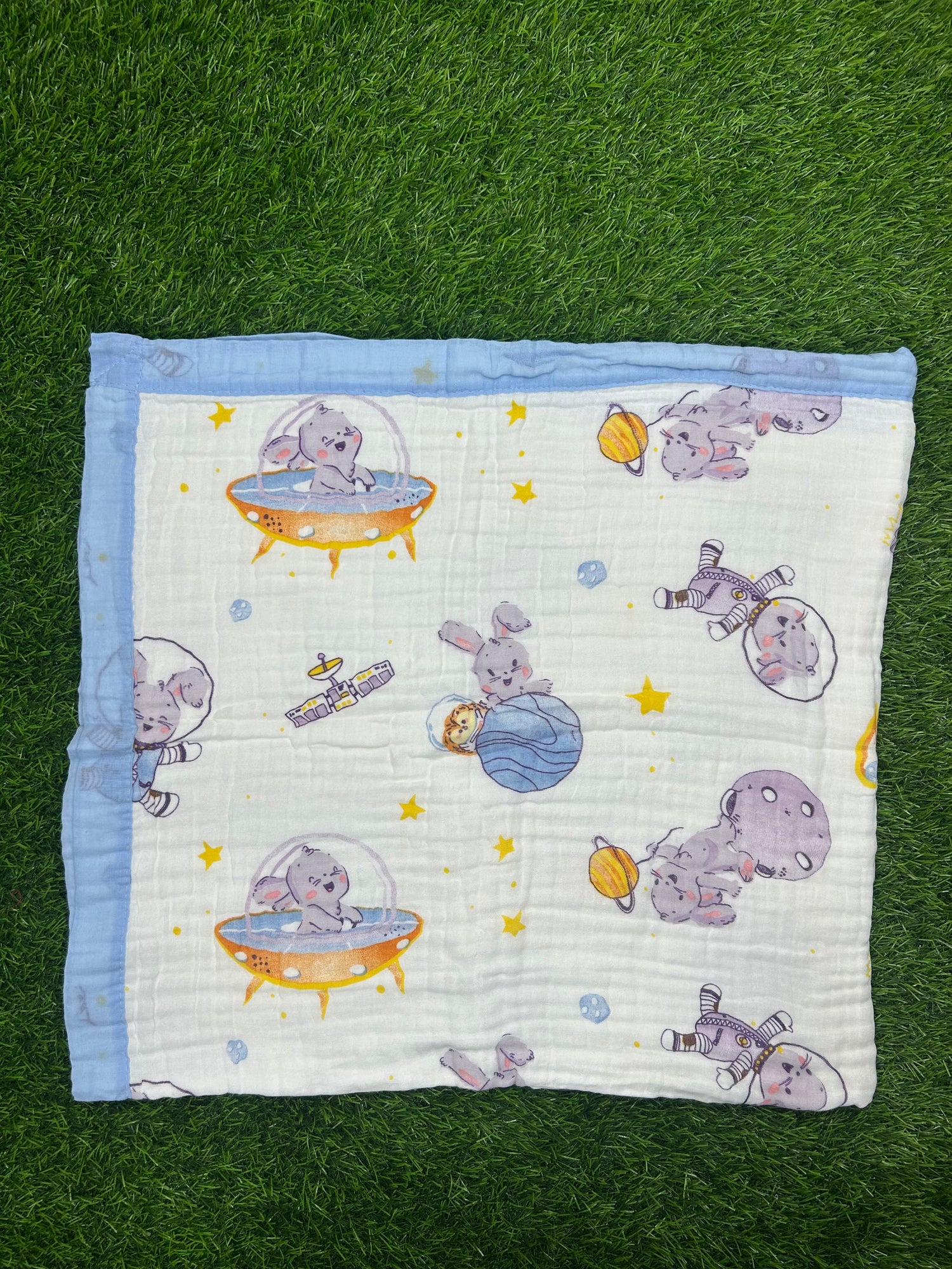 Crinkled Blanket Bunny In Space