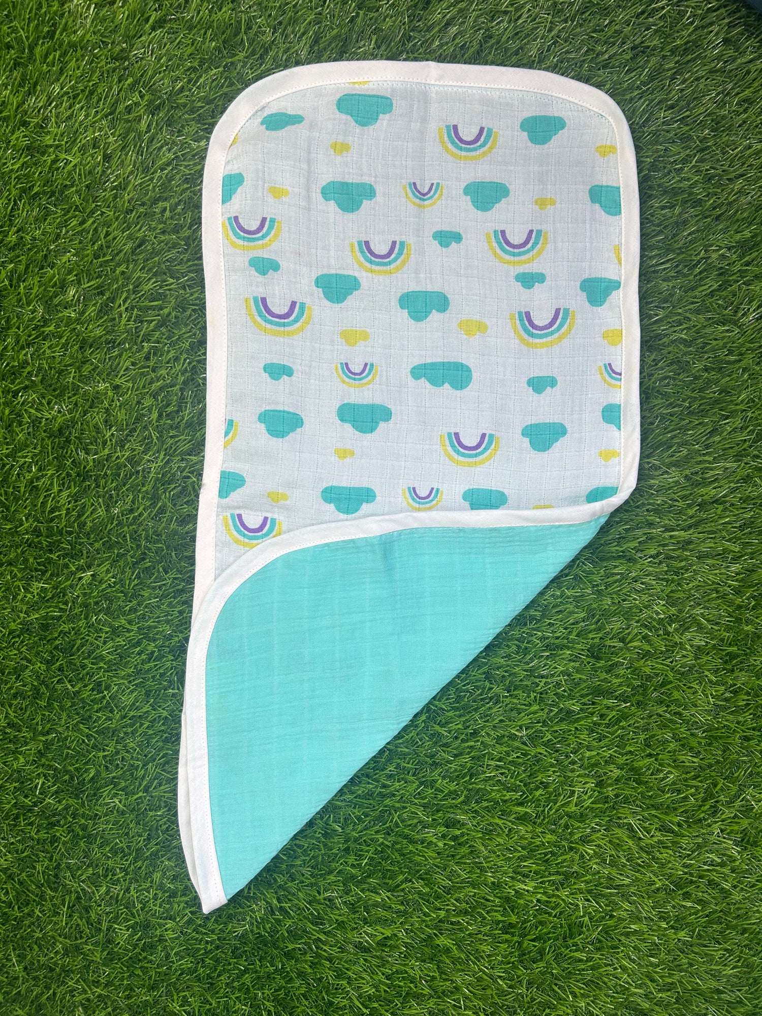 Reversible Crinkled Muslin Burp Cloud
