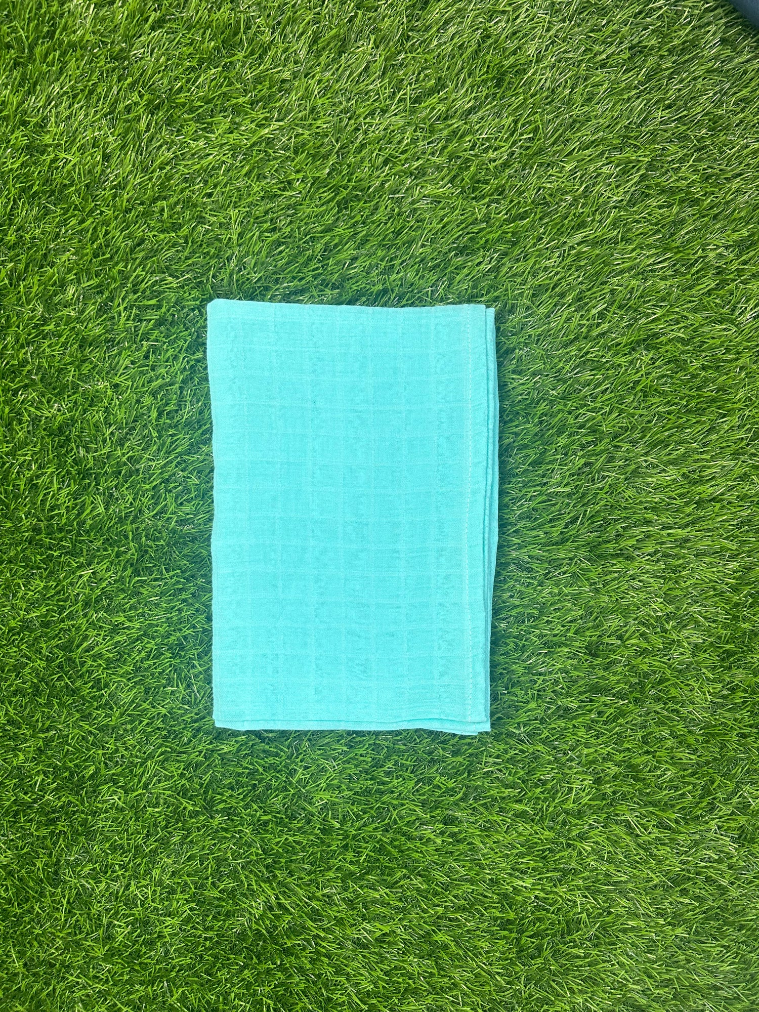 Crinkled Muslin Towel 70×110 Blue