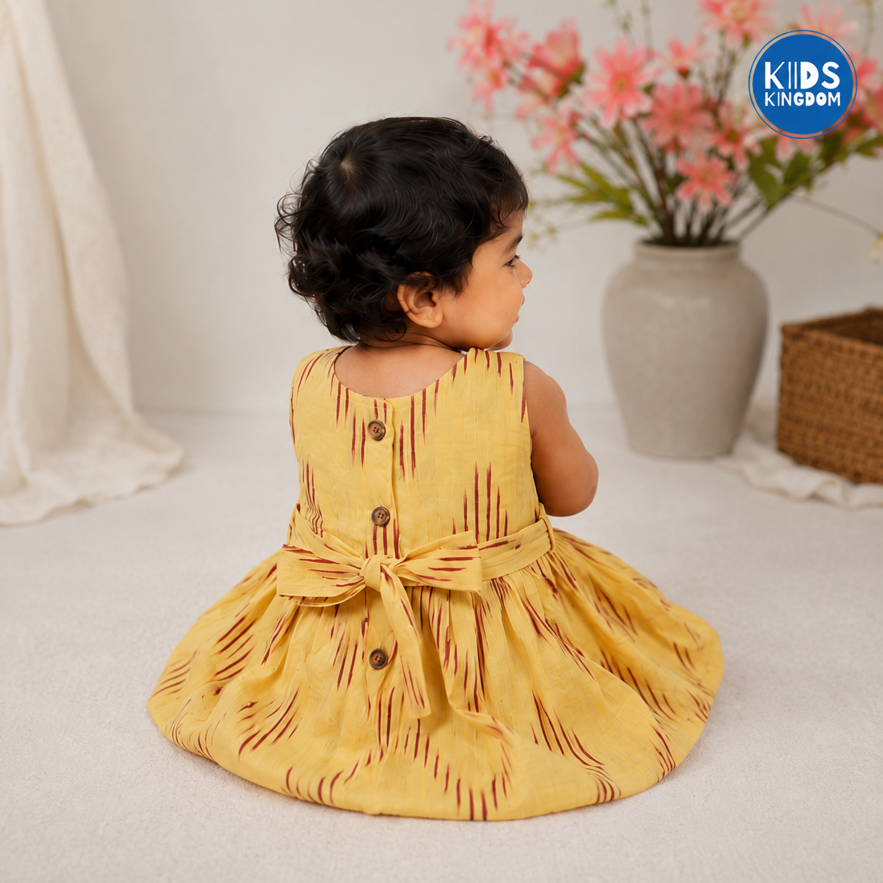 Ikat Cotton Frock Sunshine