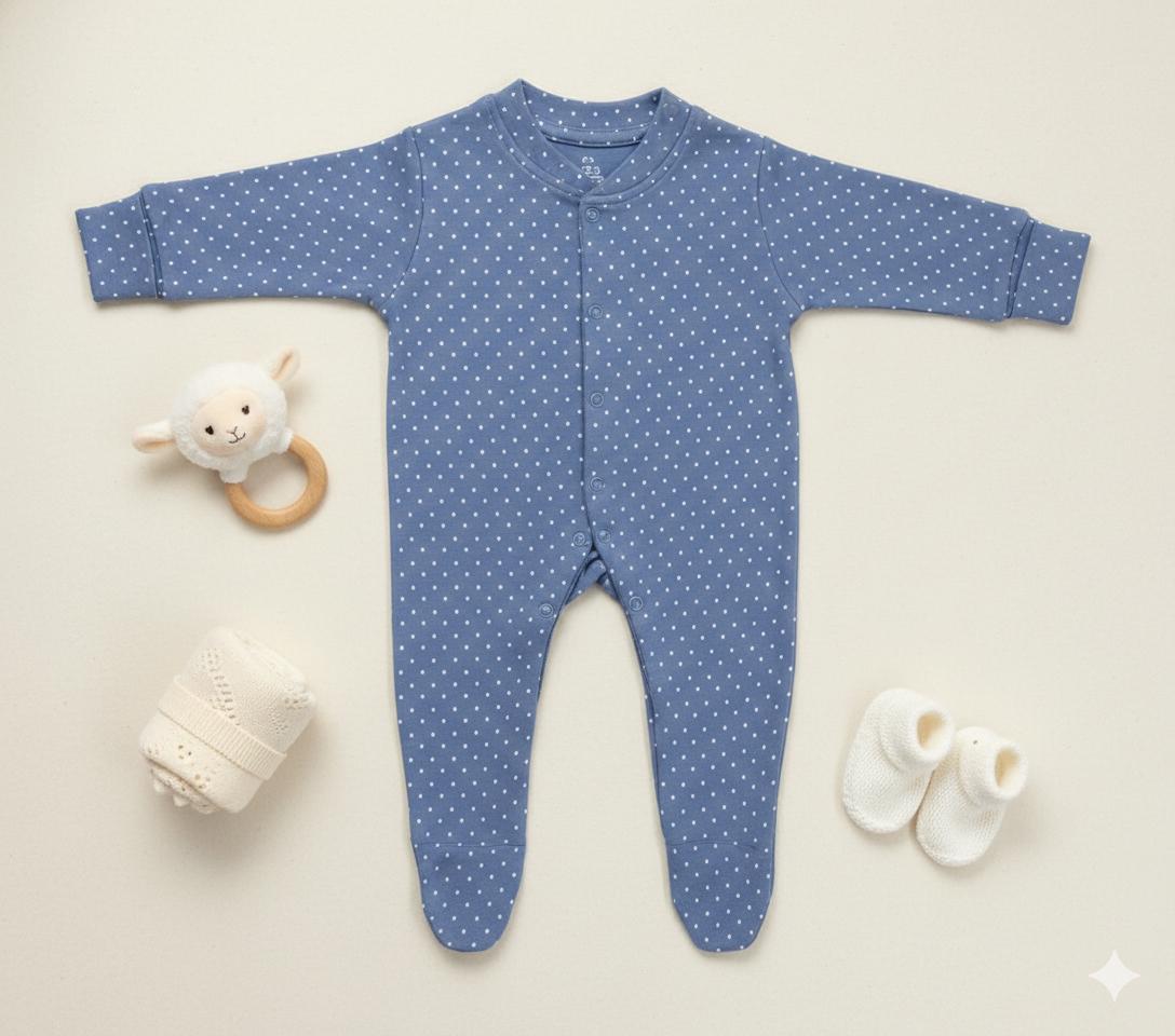 Jumpsuit or Full Romper Blue Dot