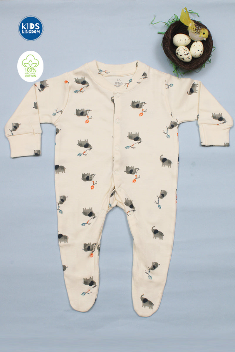 Jumpsuit or Full Romper Elephant with Kite