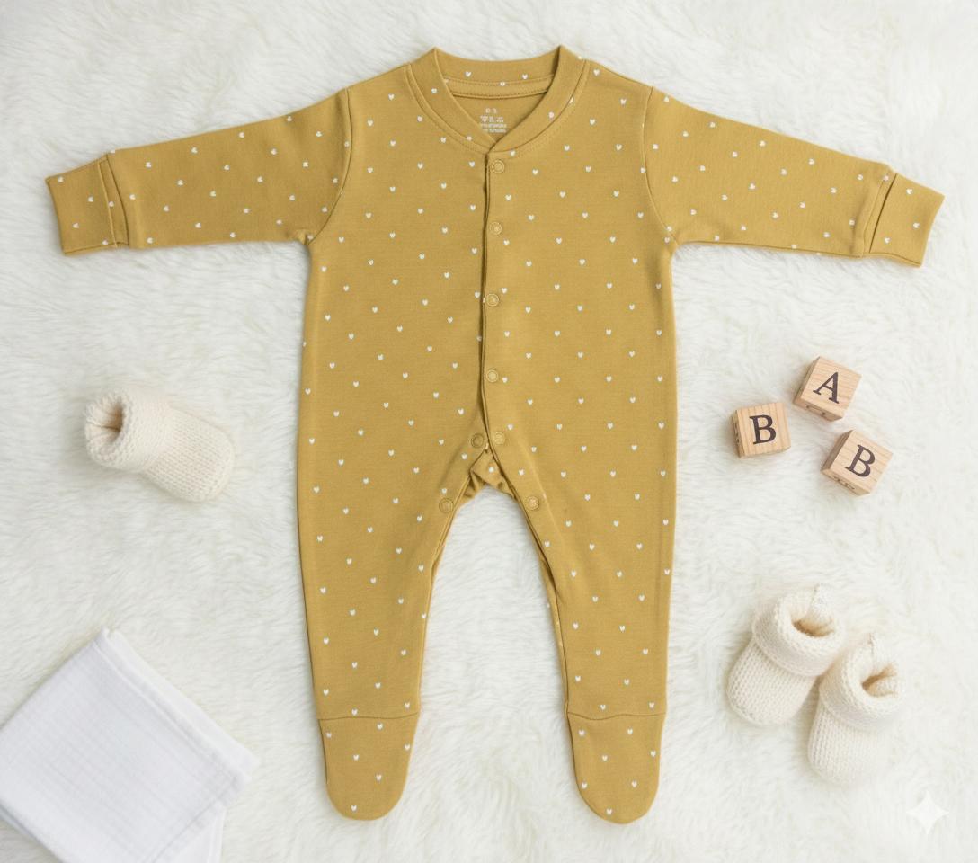 Jumpsuit or Full Romper Yellow Heart