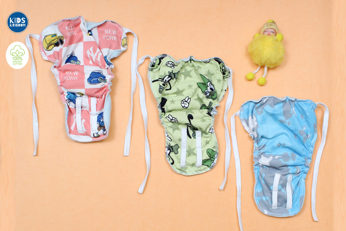 Langot for Newborn Pack of 3 Assorted Designs Combo 1