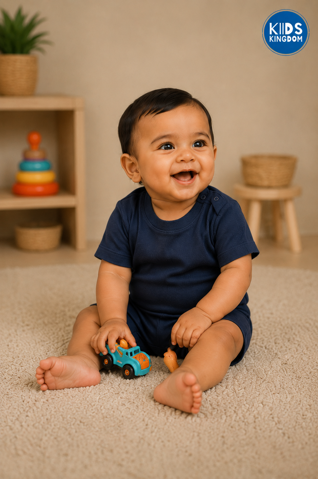 Midnight Blue Waffle Cotton Co-ord Set