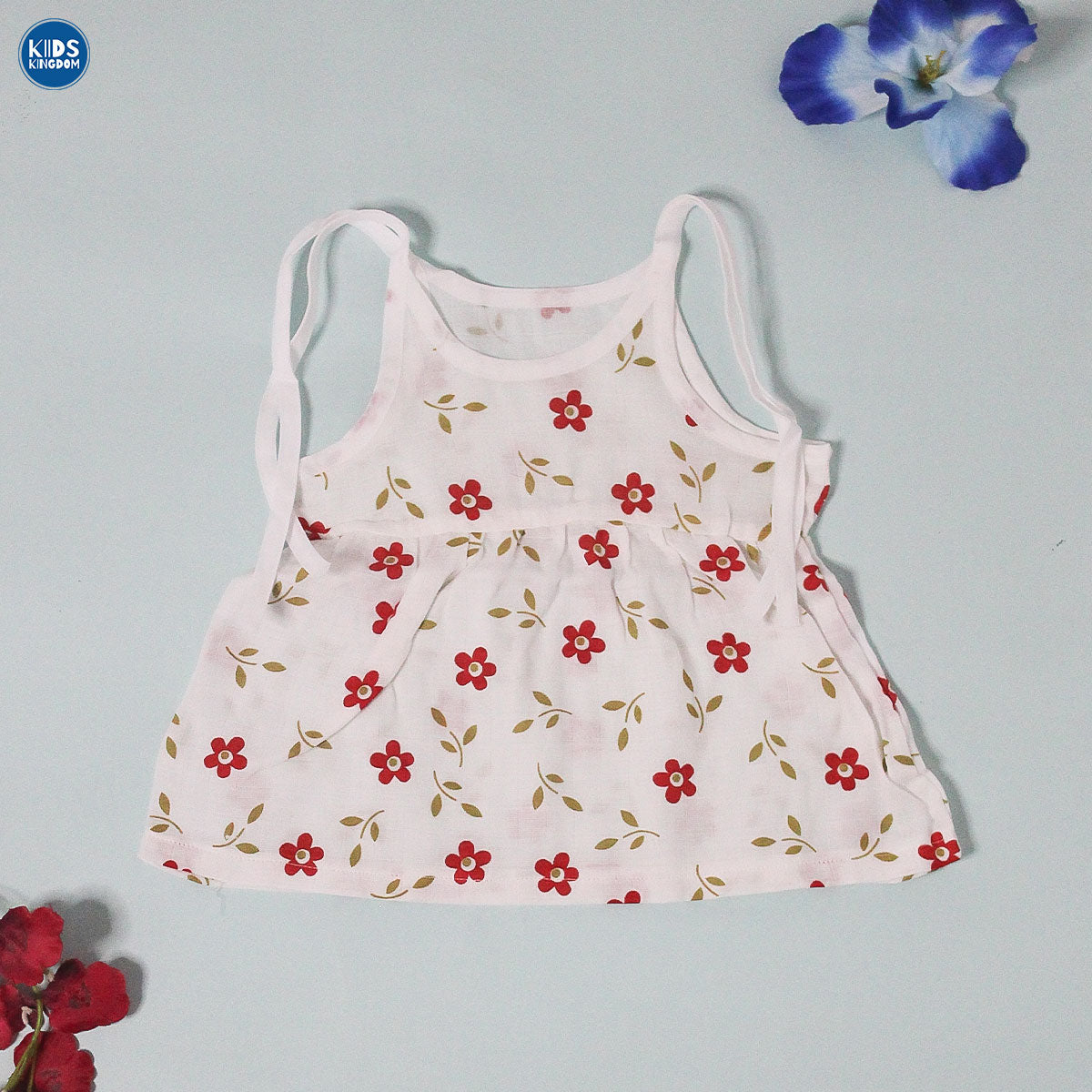 Muslin Knot Frock Redflower