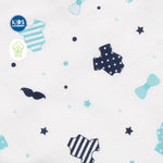 Muslin 8-Layer Infant Hooded Receiving Blanket | Blue Dress 2