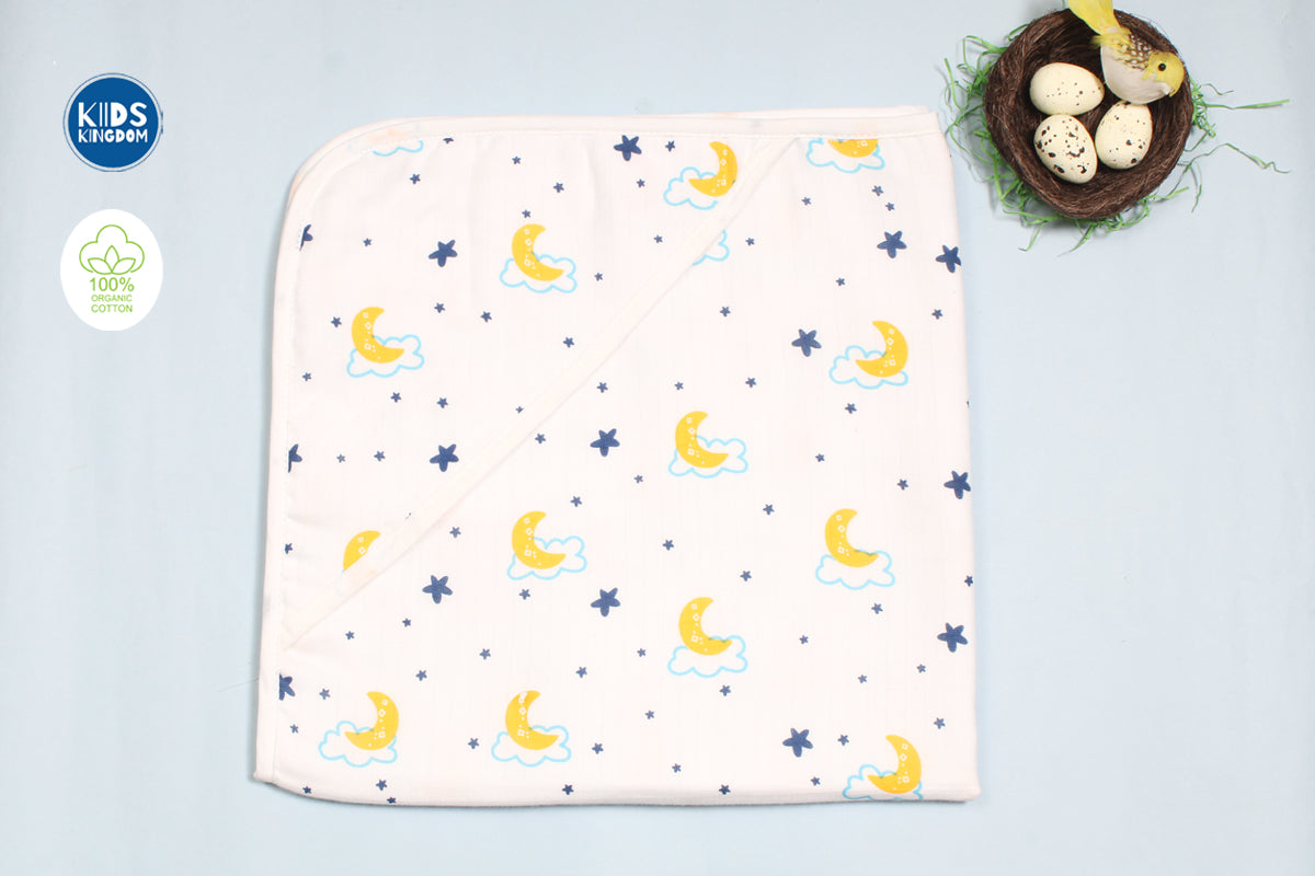 Muslin 8-Layer Infant Hooded Receiving Blanket | Dreamy