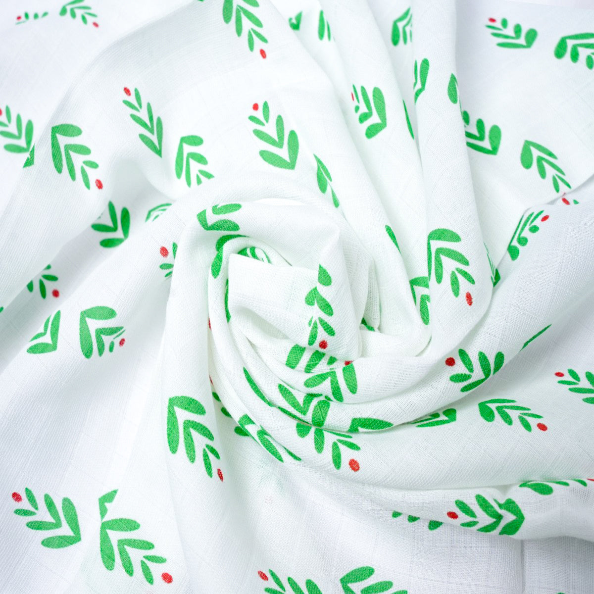 Muslin Baby Swaddle | Green Leaf