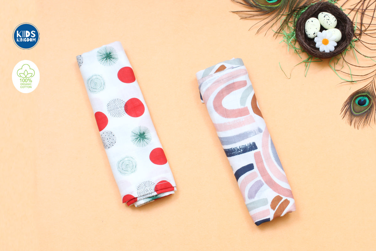 Muslin Baby Towel 70×110 Pack of 2 Random Design