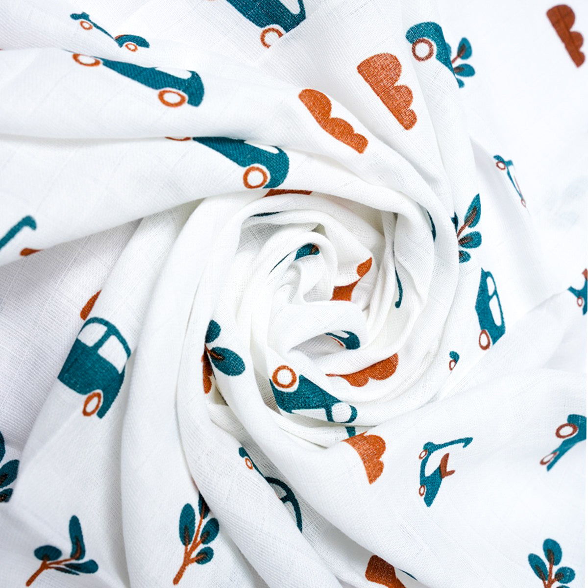 Muslin Baby Towels | Green Scooty and Car