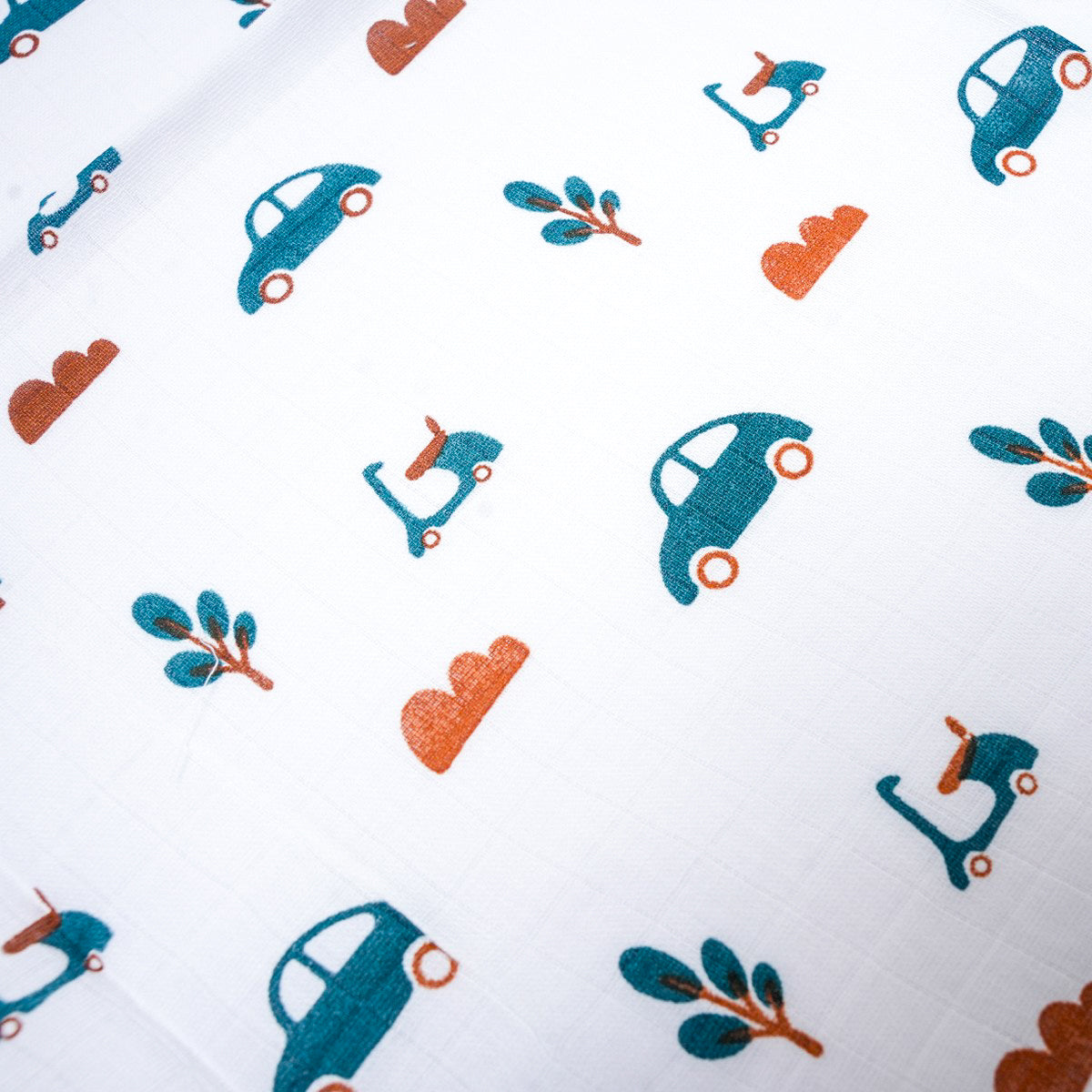 Muslin Baby Towels | Green Scooty and Car 2