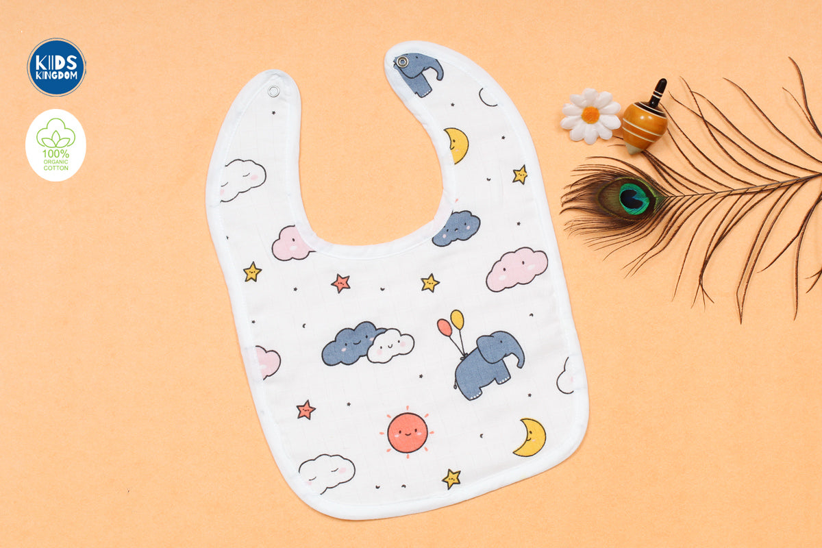 Muslin Bib Elephant
