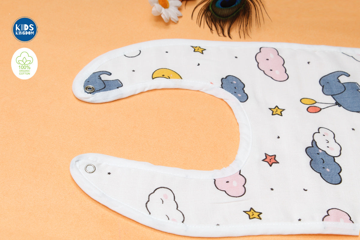 Muslin Bib Elephant