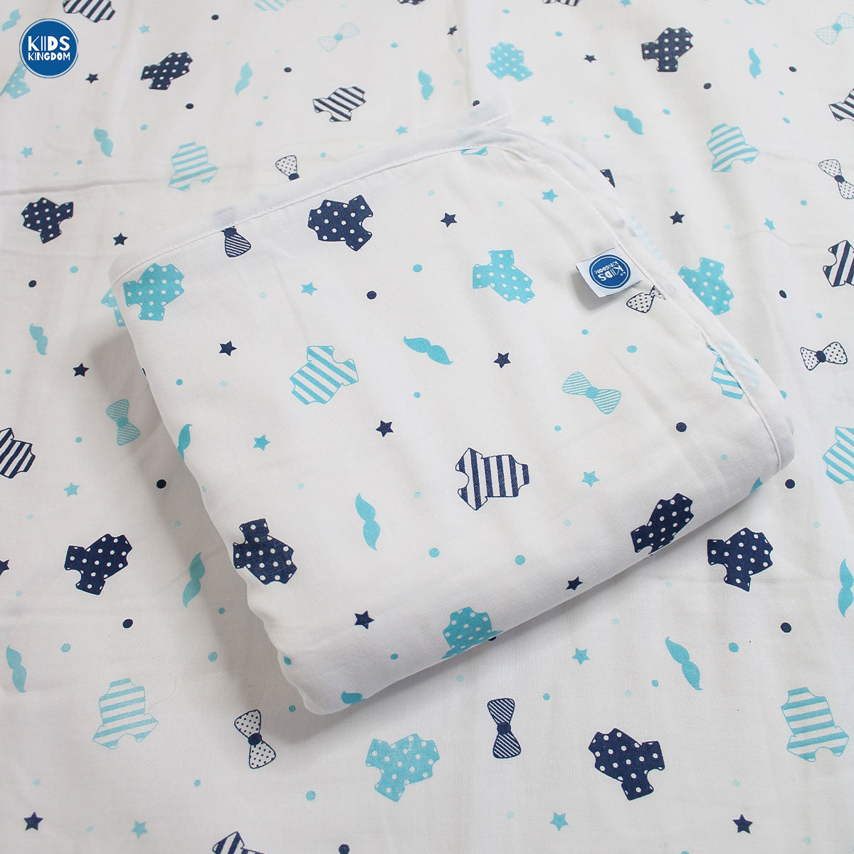 Muslin 8 Layer Blanket Blue Dress