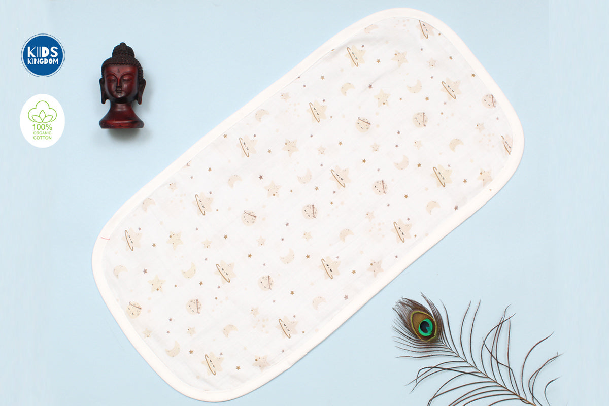 Muslin Burp Cloth | Brown Star