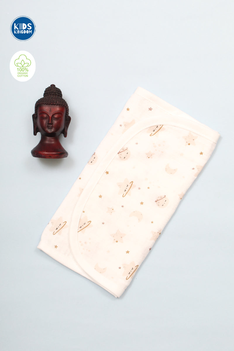 Muslin Burp Cloth | Brown Star 2
