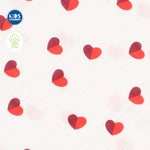 Muslin Burp Cloth | Heart 1
