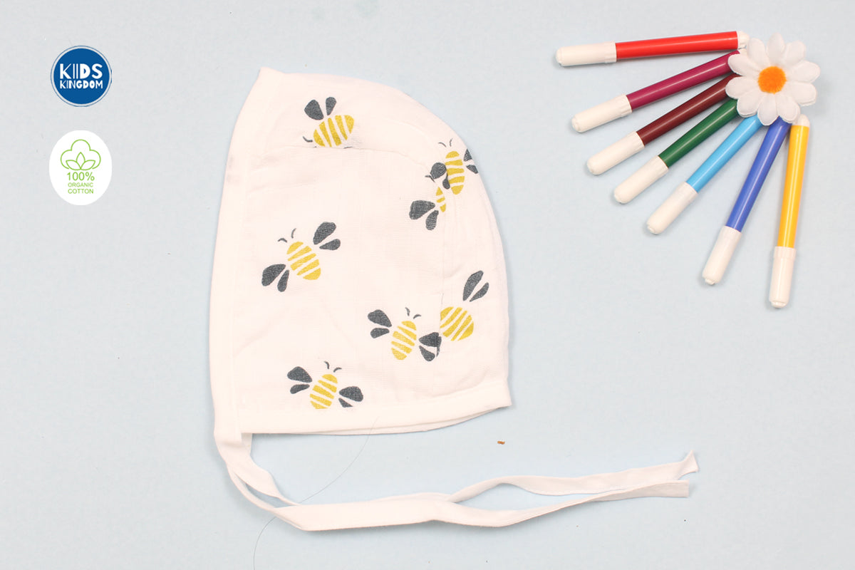 Muslin Cap Mitten Booties | Bee 1