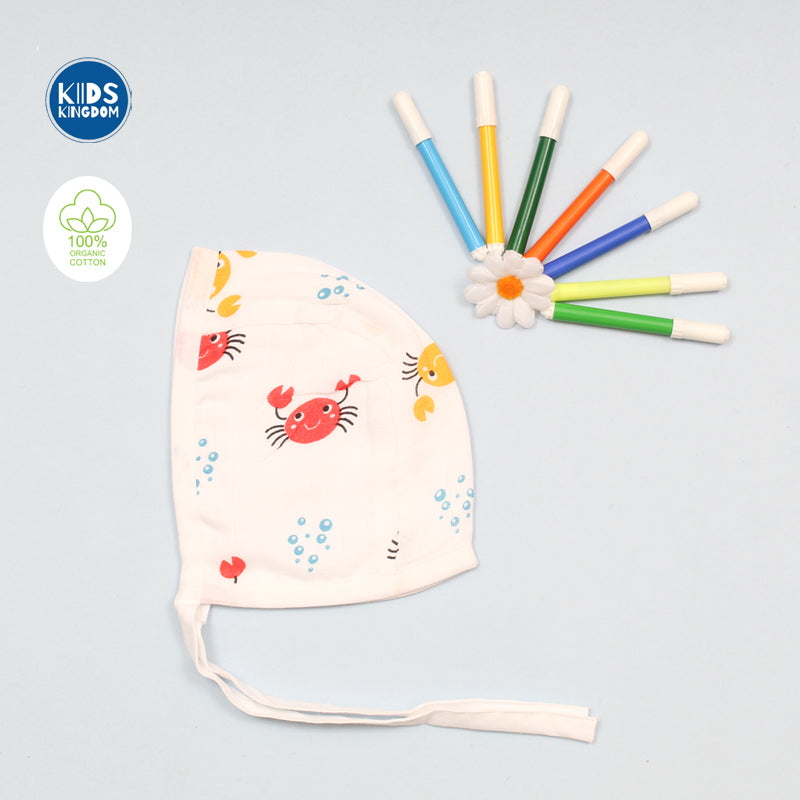 Muslin Cap Mitten Booties | Crab 1