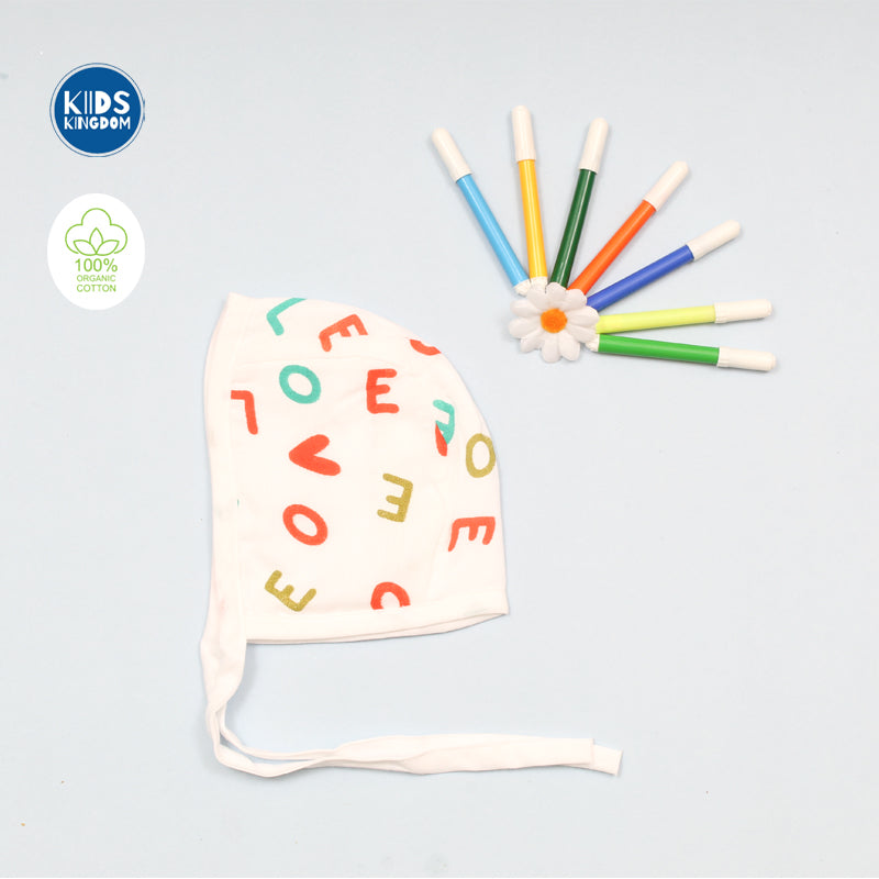 Muslin Cap Mitten Booties Set | Love 1