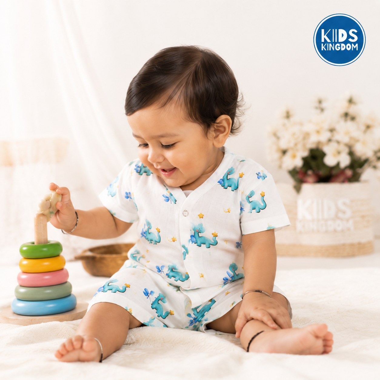 Muslin Co-ord Set Dino