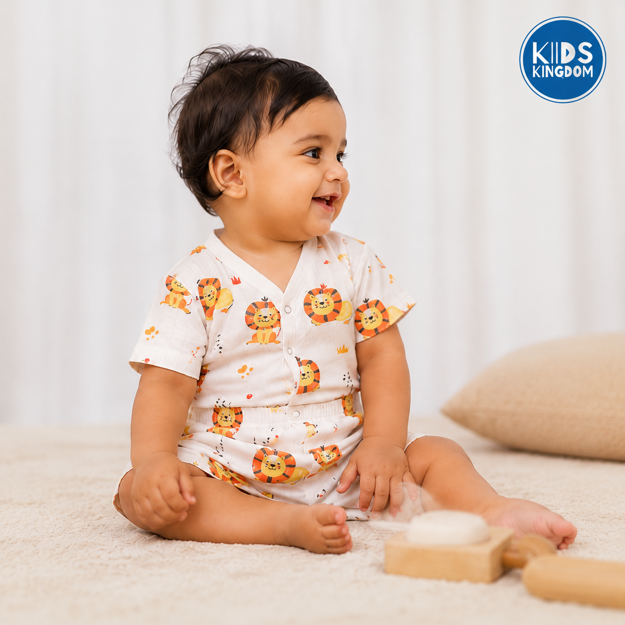 Muslin Co-ord Set Lion