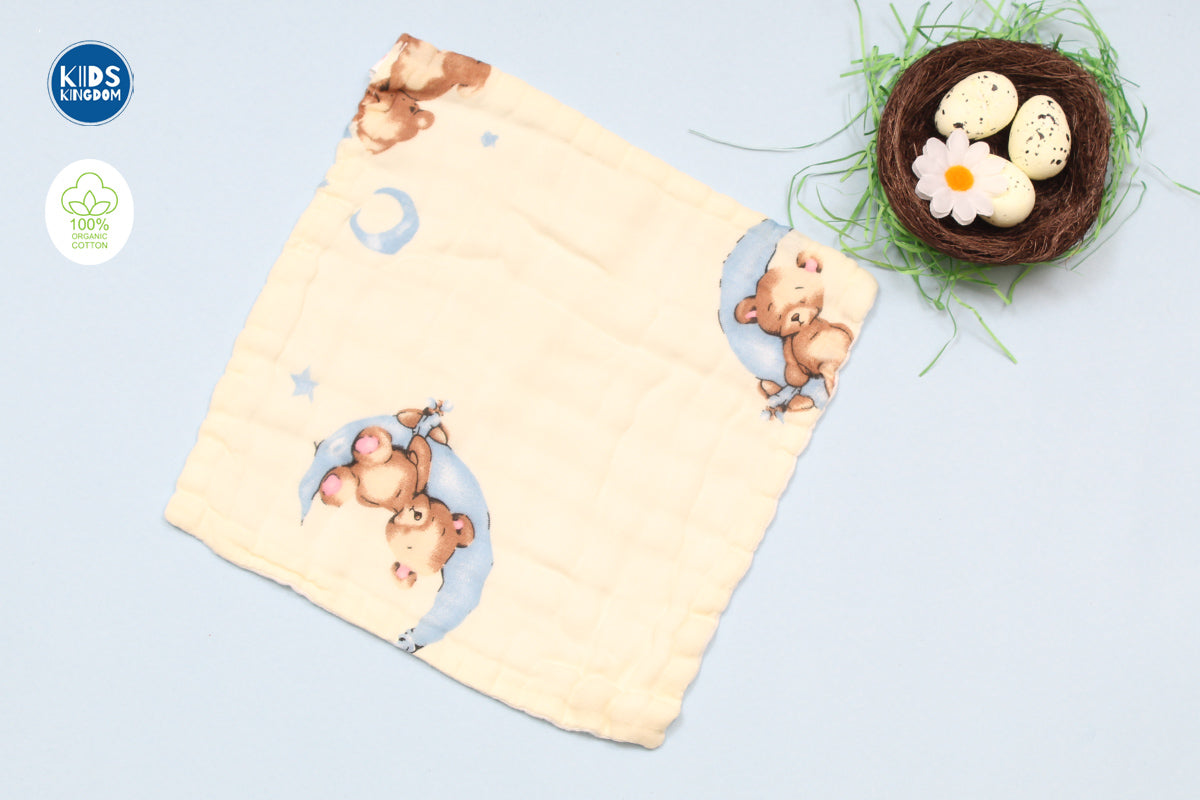 Muslin Crinkled Wash Cloth (Colour) – Random designs 1