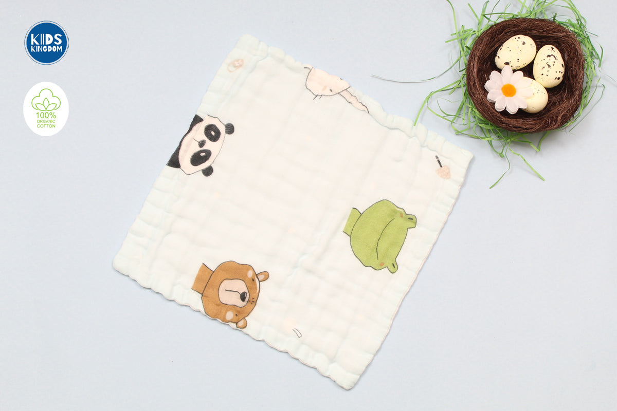 Muslin Crinkled Wash Cloth (Colour) – Random designs 4