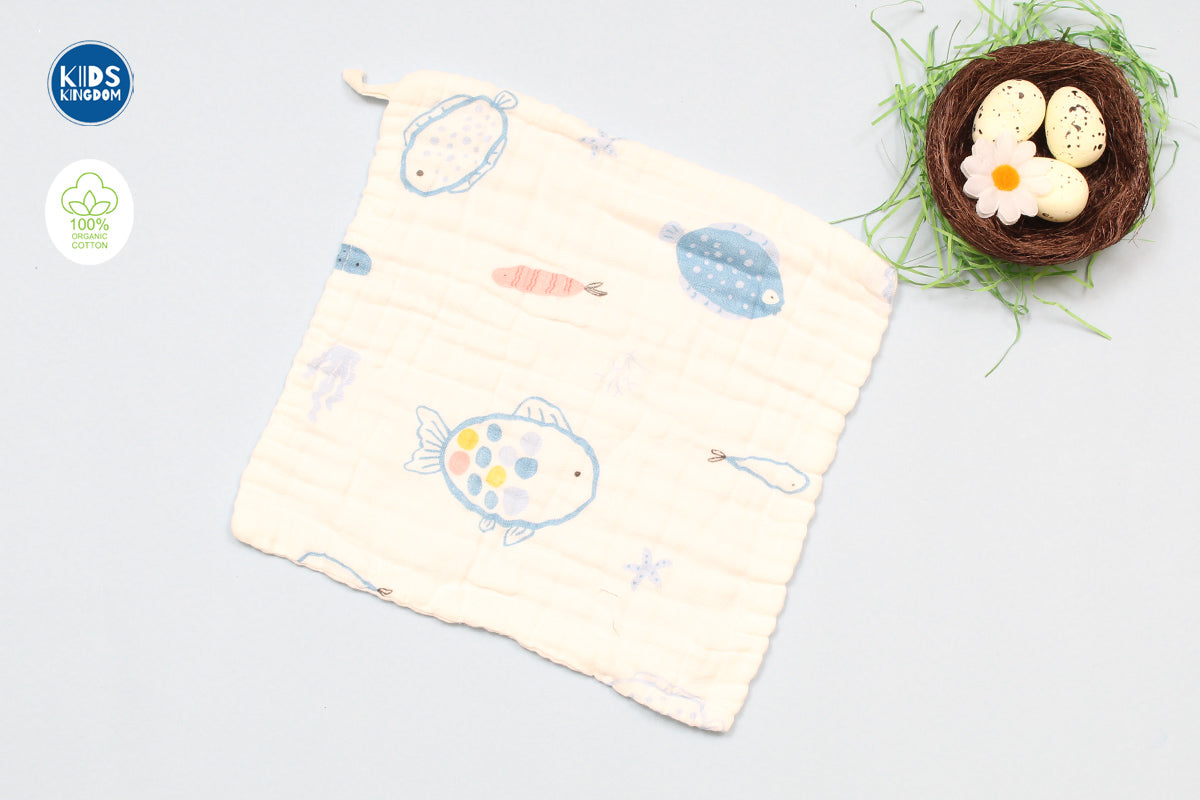 Muslin Crinkled Wash Cloth – Random designs 4