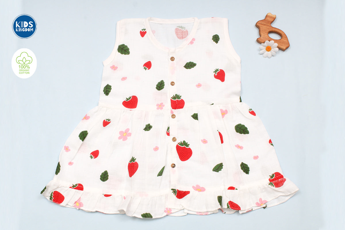 Muslin Frock Strawberry