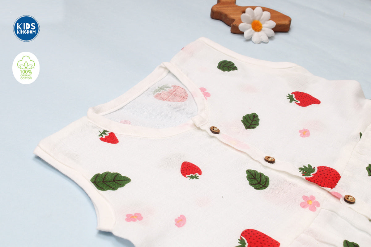 Muslin Frock Strawberry