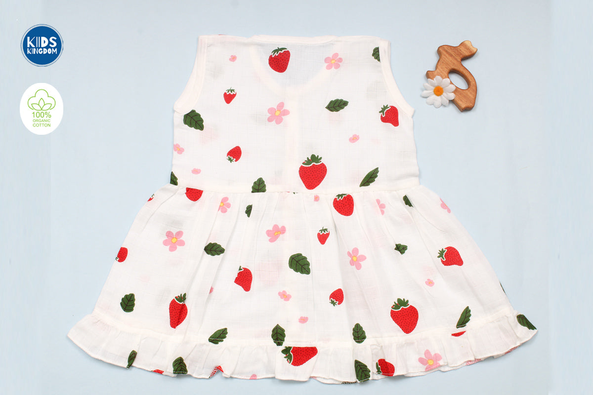 Muslin Frock Strawberry