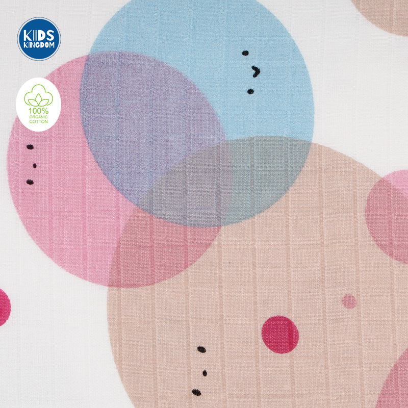 Muslin Hooded Receiving Blanket 8-Layer Bubbles