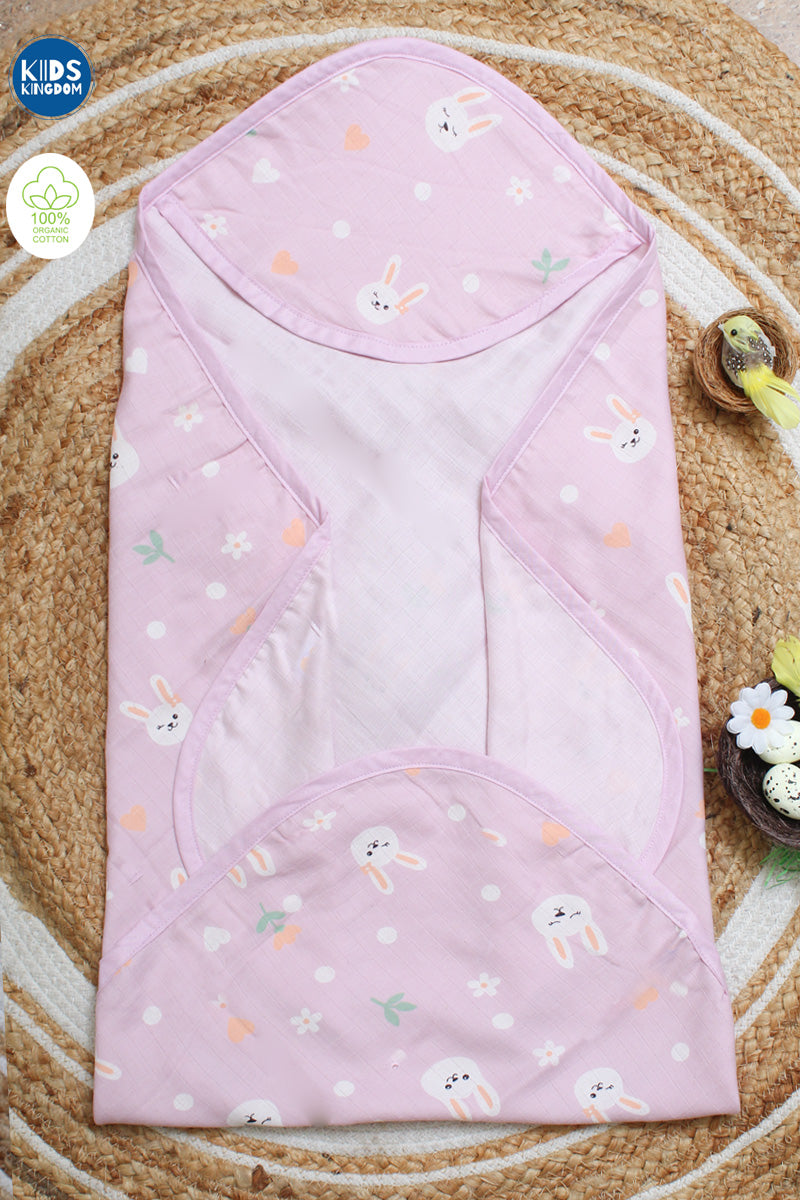 Muslin Hooded Towel 2-Layer Bunny
