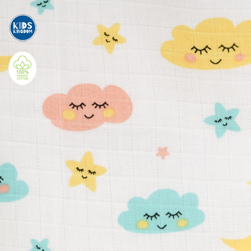 Muslin Hooded Towel 2-Layer Cloud