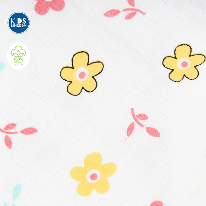 Muslin Hooded Towel 2-Layer Flower