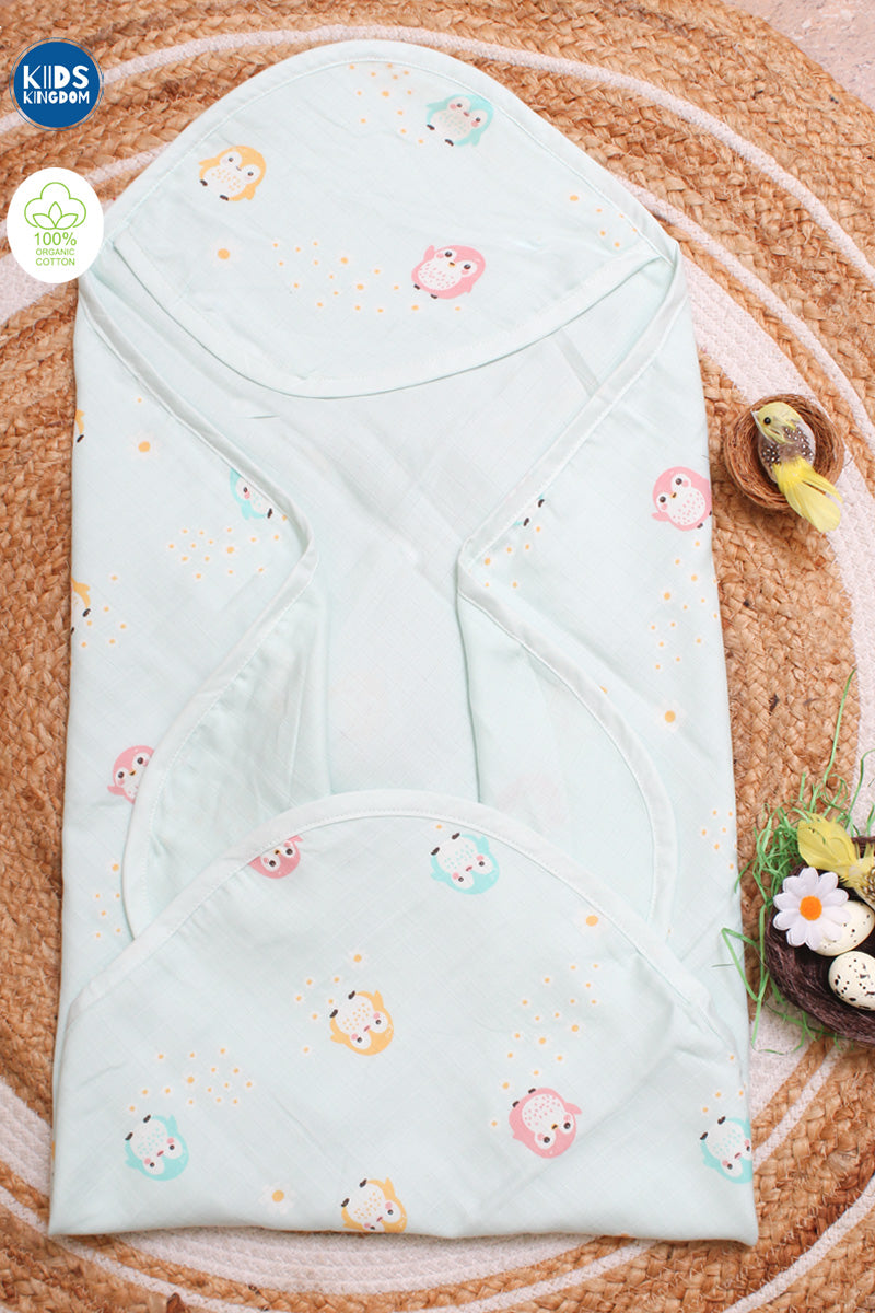 Muslin Hooded Towel 2-Layer Penguin