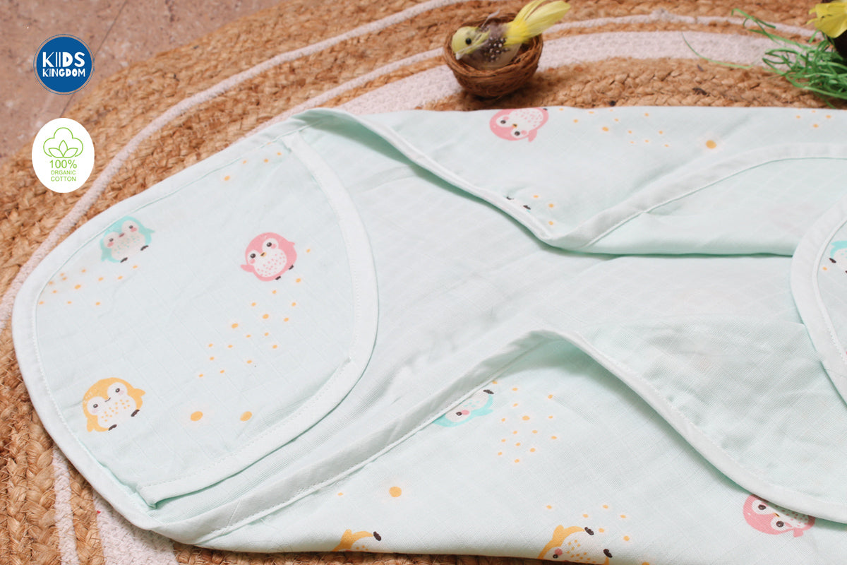 Muslin Hooded Towel 2-Layer Penguin