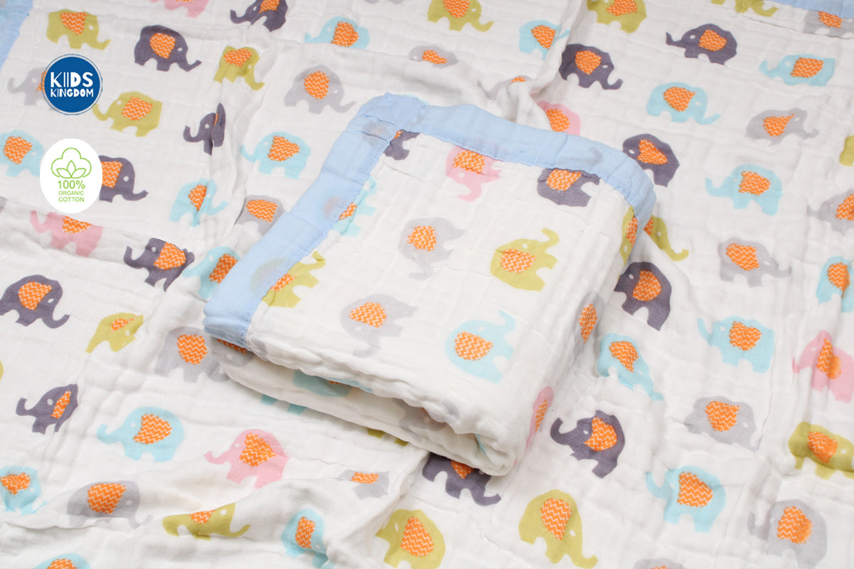 Muslin Infant Blanket | Elephant
