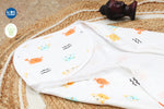 Muslin Infant Hooded Bath Towel 2-Layer | Crab 1