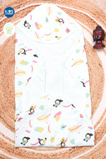 Muslin Infant Hooded Bath Towel 2-Layer | Flamingo