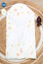 Muslin Infant Hooded Bath Towel 2-Layer | Fox