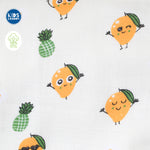 Muslin Infant Hooded Bath Towel 2-Layer | Yellow Mango 2