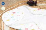 Muslin Infant Hooded Towel 2-Layer | Flower 1