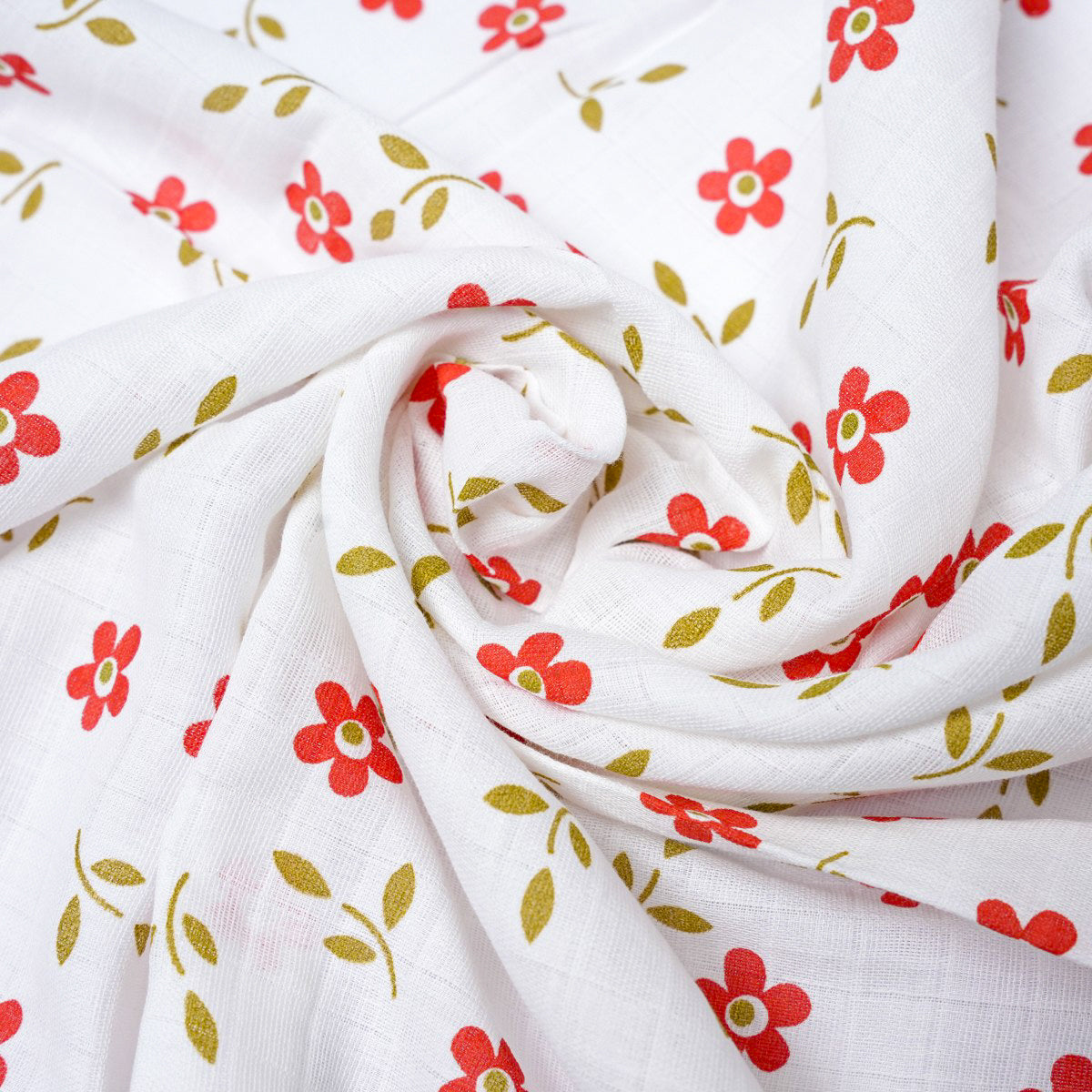 Muslin Infant Swaddle | Red Flower