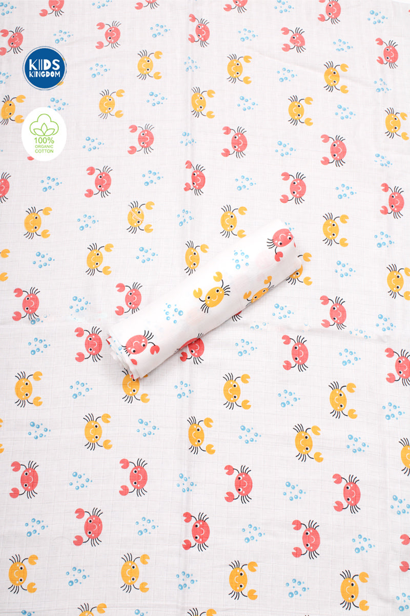 Muslin Infant Towel | Red Crab 1